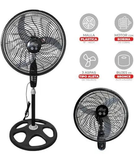 VENTILADOR PEDESTAL 18" ALTEZZA 2 EN 1**