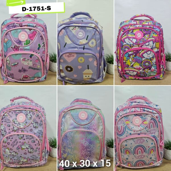 MORRAL ESCOLAR ESTAMPADO MEDIANO 40CM