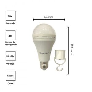 BOMBILLO RECARGABLE 9W
