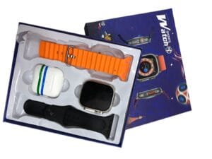 COMBO SMART WATCH 8 SPORTS CAJA MORADA