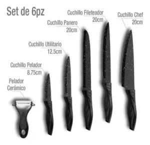 SET CUCHILLOS COLORES