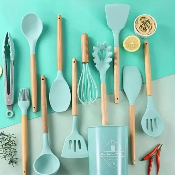 Vista alterna de SET DE UTENSILIOS DE COCINA EN SILICONA 12 PCS